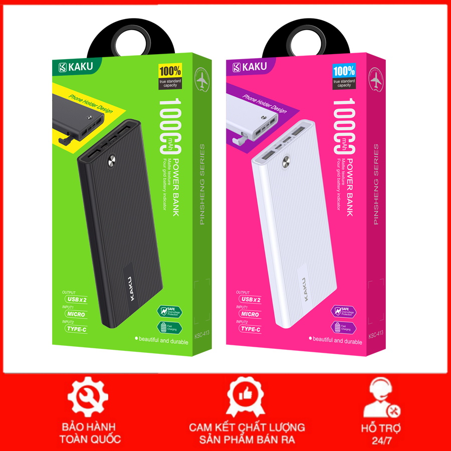 Sạc dự phòng chính hãng kaku ksc 413 dung lượng 10.000mah - bảo hành 12 tháng