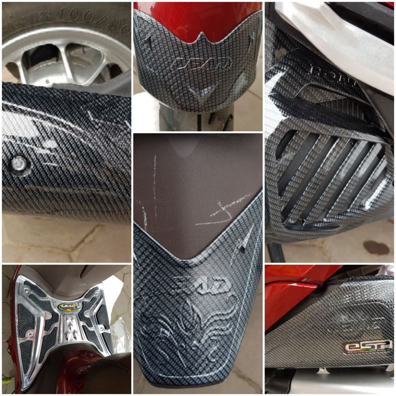 Bộ trang trí xe lead 2017 2018 2019 2020 2021 2022 cacbon