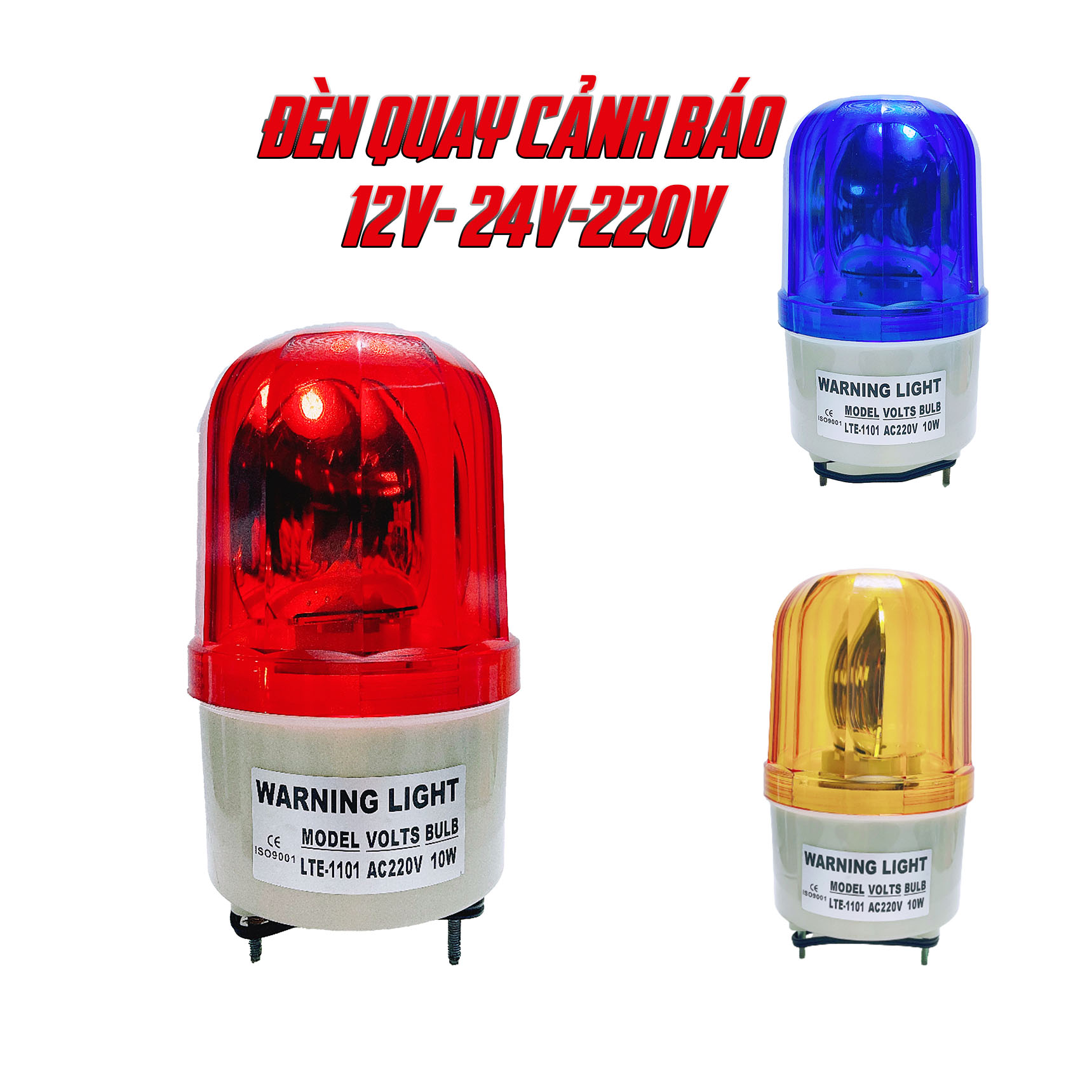 Đèn quay cảnh báo,đèn quay cảnh báo công trường có còi không còi