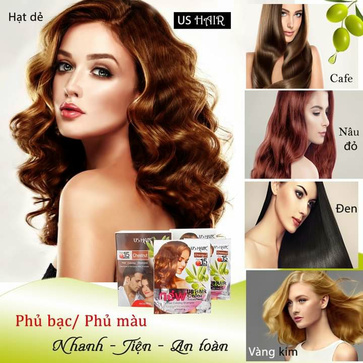 NHUỘM TÓC PHỦ BẠC THẢO DƯỢC KHÔNG ĐAU RÁT DA ĐẦU