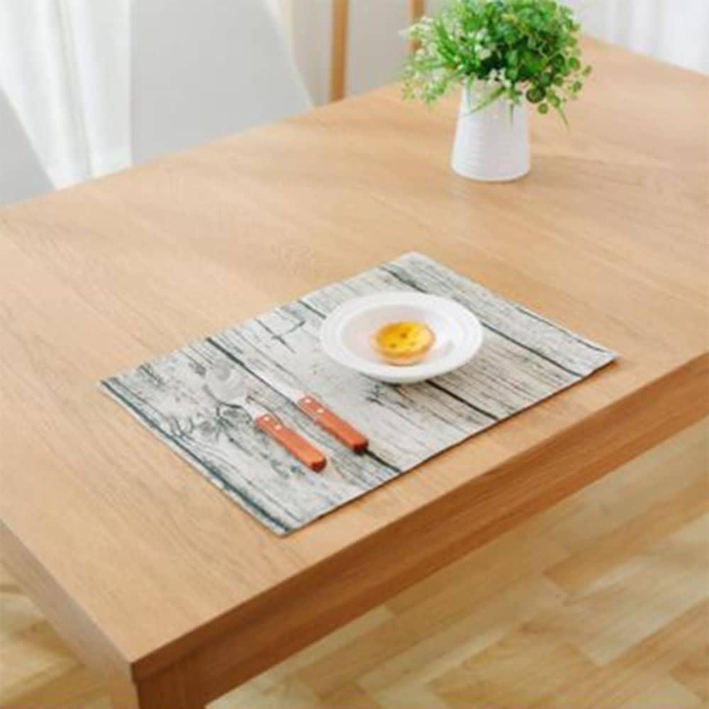 Khăn lót bàn ăn canvas kiểu gỗ mộc