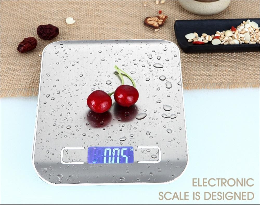 Cân điện tử nhà bếp mini để bàn,nhà bếp, mặt inox