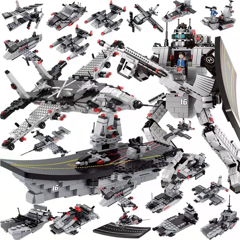 Bộ xếp hình Lego tàu tuần tra , lego robot biến hình