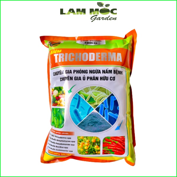 Trichoderma - HPĐ Chuyên gia Ủ phân hữu cơ, phòng trừ nấm bệnh cây trồng - Gói 1 ký