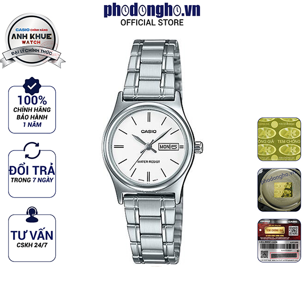 Đồng hồ nữ dây kim loại Casio Anh Khuê LTP-V006D-7B2UDF