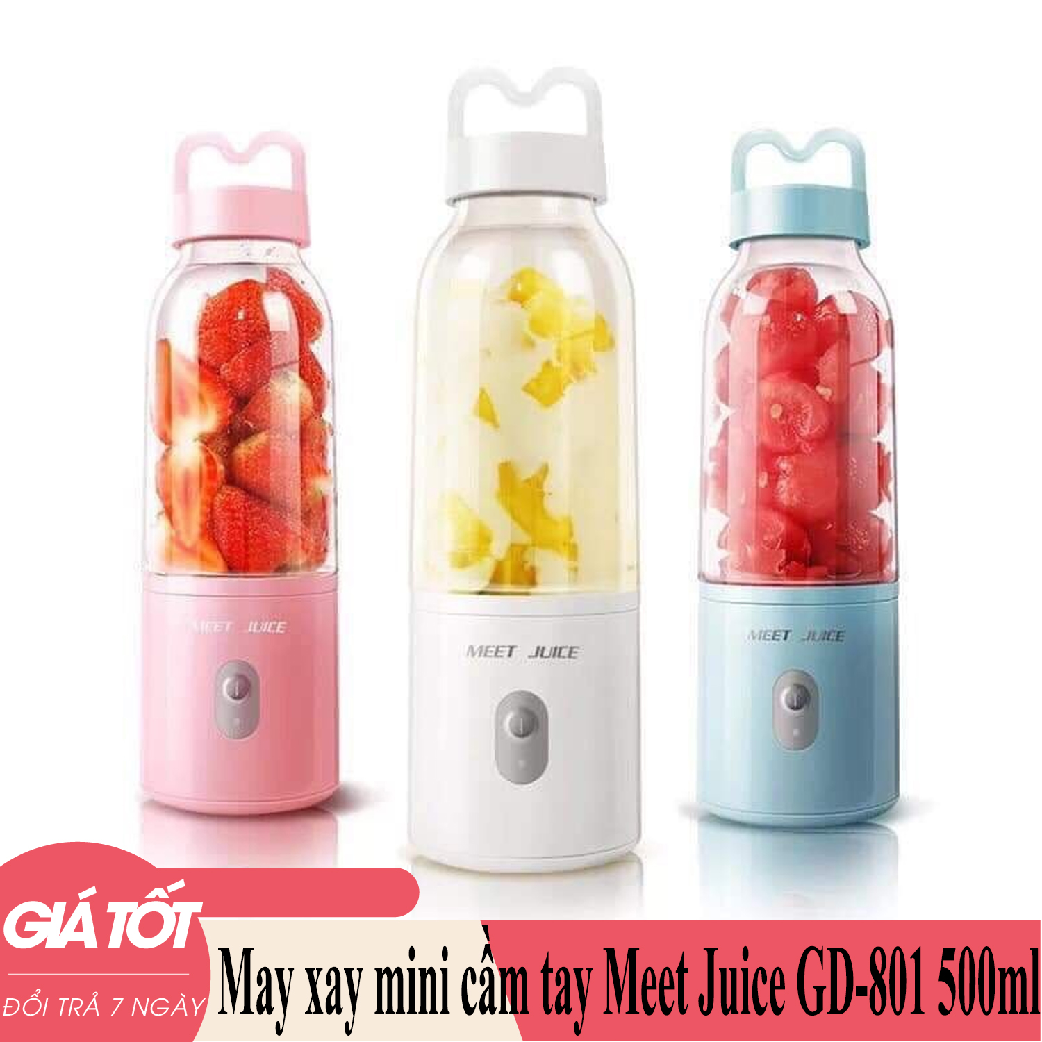 Máy xay sinh tố mini - máy xay cầm tay máy xay sinh tố cầm tay mini - may xay mini cầm tay meet juice gd-801 500ml