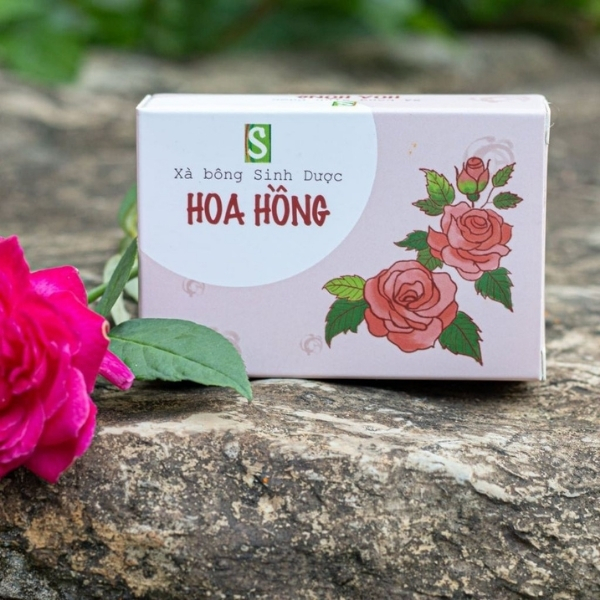 Xà Bông Sinh Dược Hoa Hồng- Mùi Tết- Cám Gạo Handmade 100gr