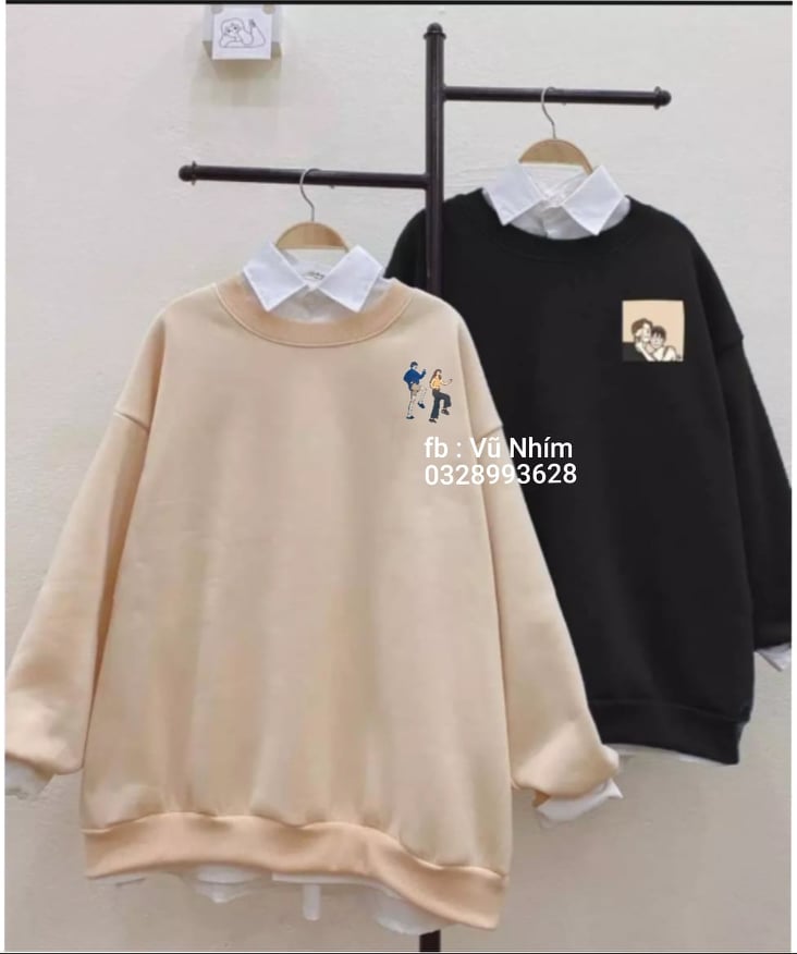 Áo nỉ sweater đôi bạn thân