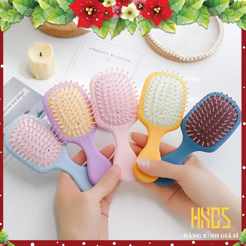 Lược gỡ rối cầm tay bản nhỏ chống rụng tóc màu pastel
