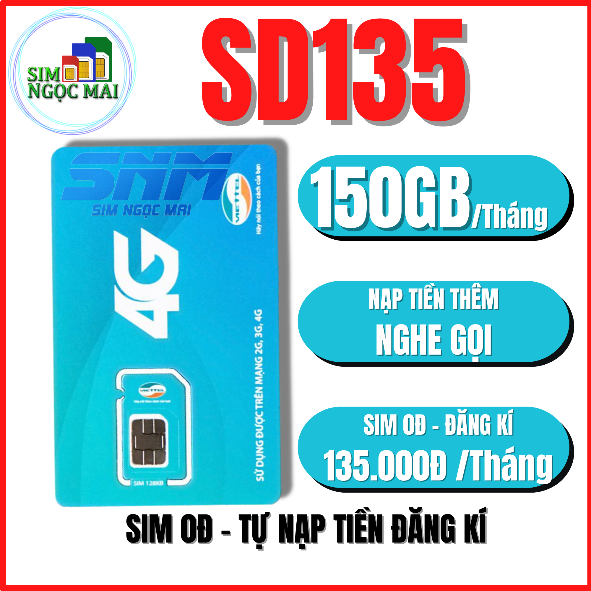 FREESHIP - CHƯA KÍCH HOẠT. Sim 4G Viettel MXH100 - MXH120 - SD135 - V160B Miễn Phí Dùng Data Không Giới Hạn - You, Tik , Face - Sim Ngọc Mai