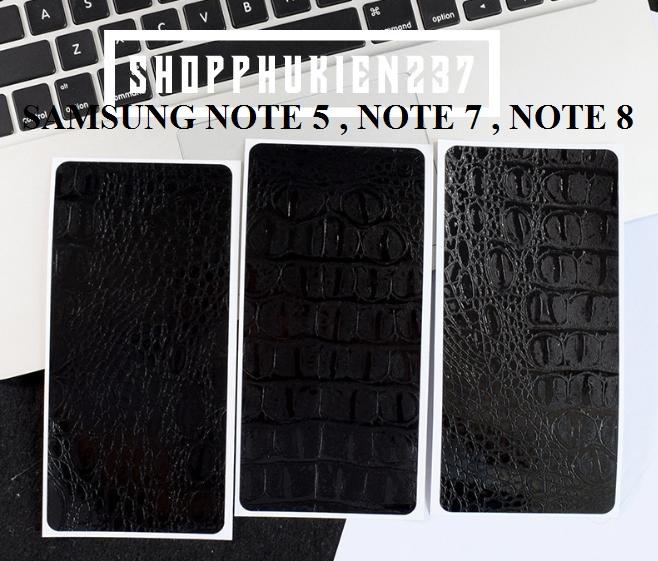 [HCM]SKIN MẶT LƯNG VÂN GIẢ DA CÁ SẤU SAMSUNG GALAXY NOTE 5  NOTE FE  NOTE 8 DÁN LƯNG CỰC ĐẸP