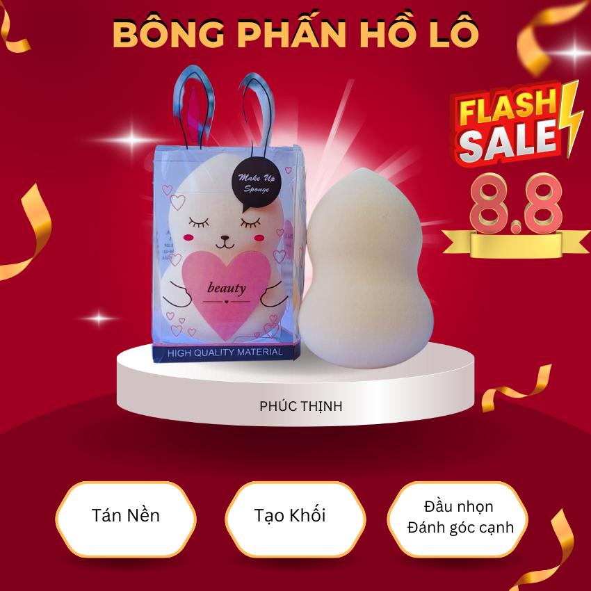 Bông phấn ướt hồ lô