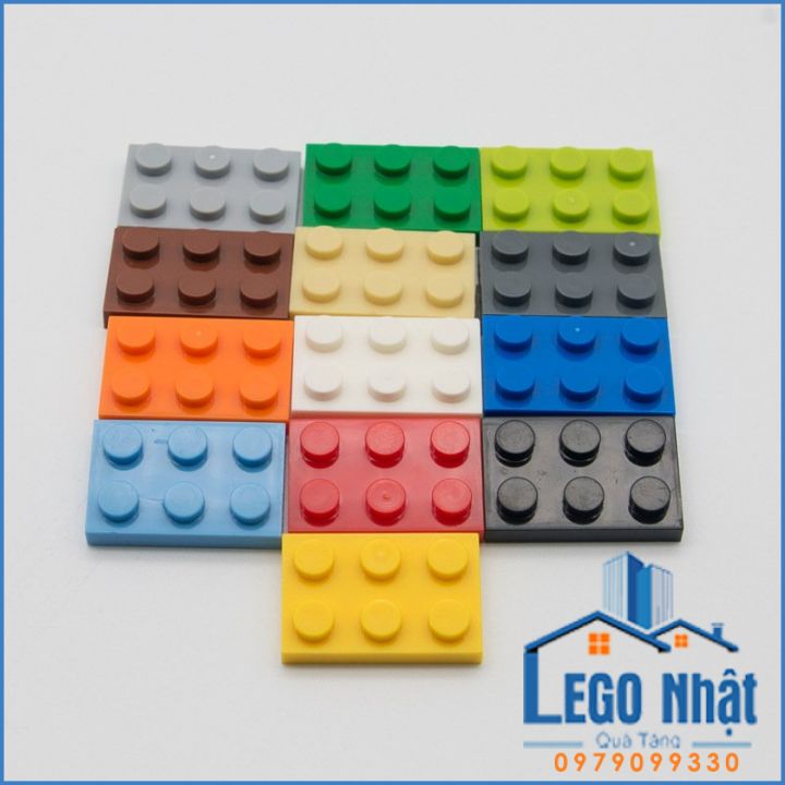 Lego part 2x3 dẹt cơ bản các màu sắc bộ 20 chiếc