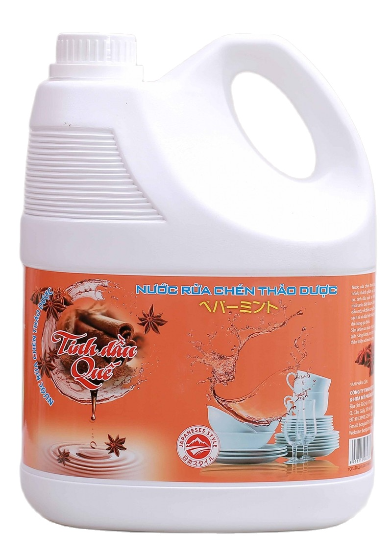 Nước rửa chén bát tinh dầu quế can 3600ML