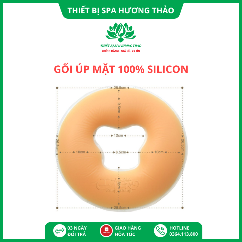 Gối silicon úp mặt dùng trong Spa