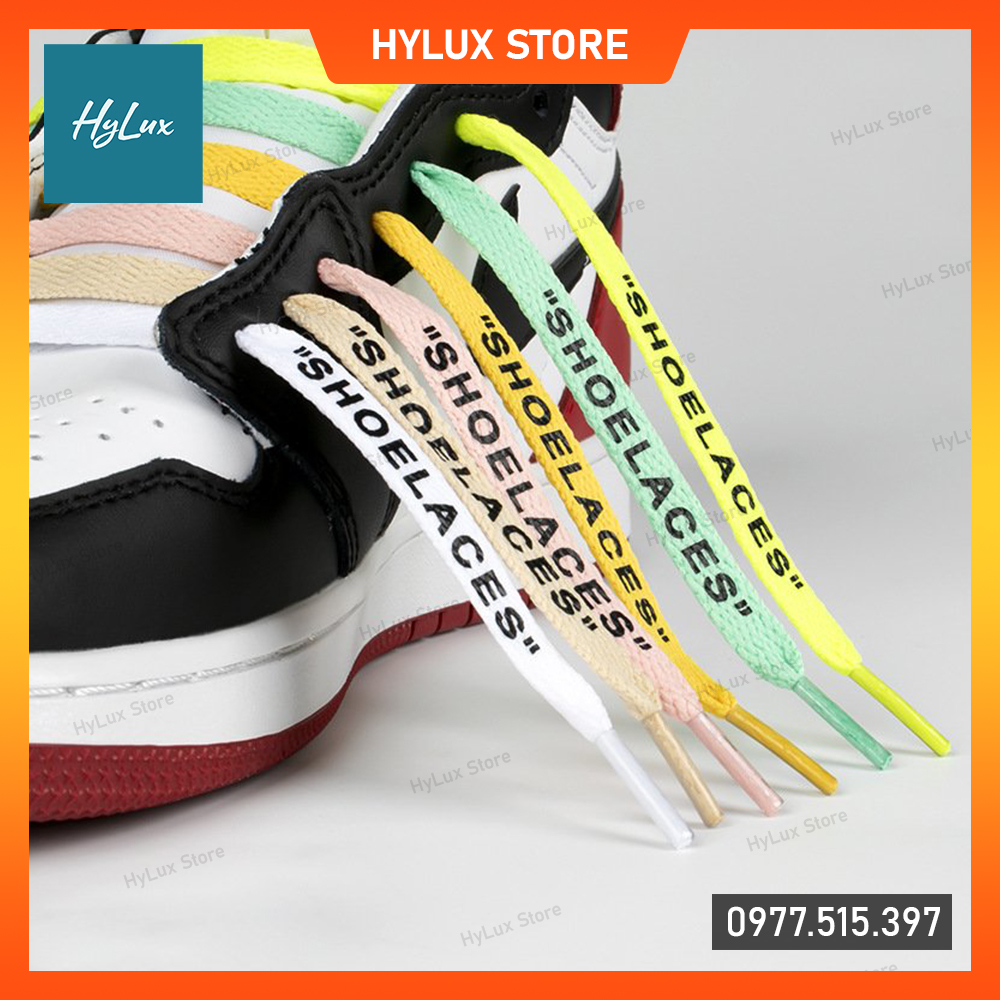 Dây giày Jordan 1 Shoelace Offwhite bản dẹt 28 màu - 16 màu cuối