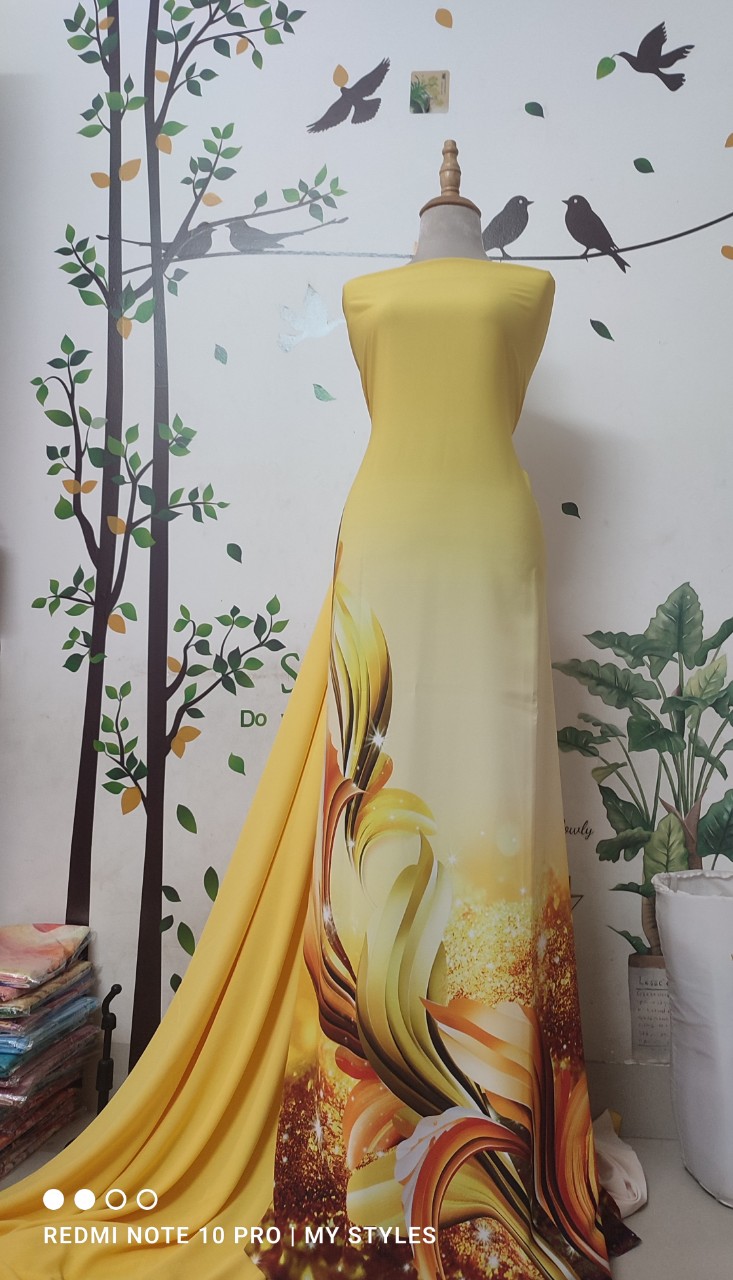 Vải áo dài đẹp lụa Thái Tuấn, mẫu thiết kế độc quyền