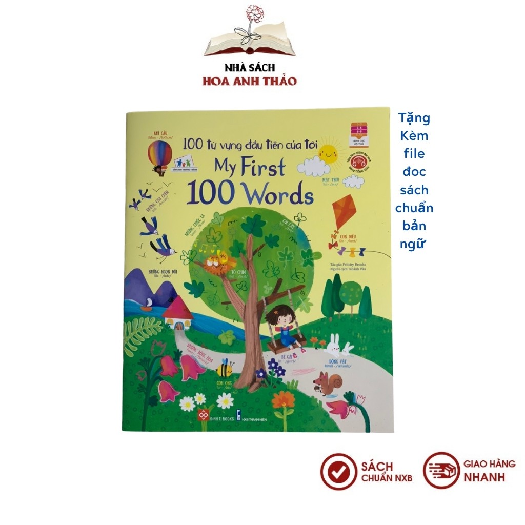 Sách Tiếng Anh Cho Bé - 100 Từ Vựng Đầu Tiên Của Tôi (Tặng kèm file đọc)