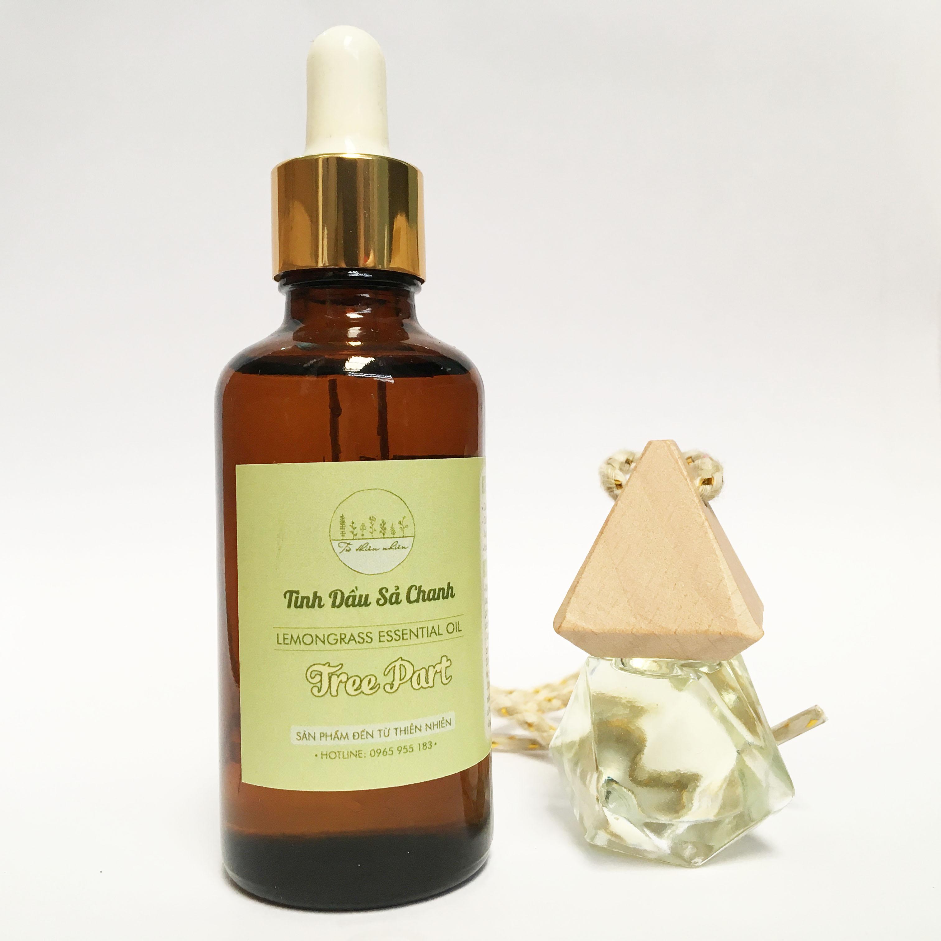 [HCM]Combo 1 Chai Tinh Dầu Sả Chanh Nguyên Chất 50ml và 1 chai khuếch tán 8ml (50+8ml) tuthiennhien