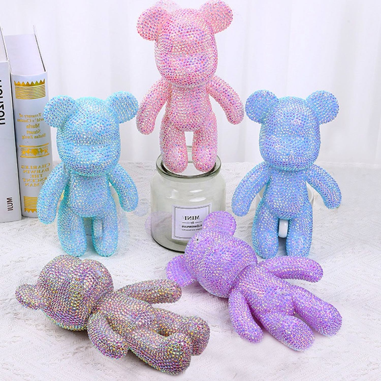 Gấᴜ tự đính đá cao cấp Bearbrick handmade size 23cm - cho mọi lứa tuổi