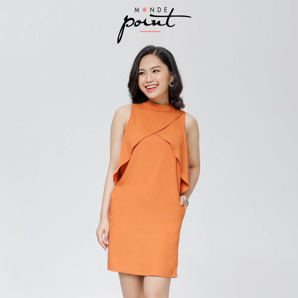 Áo đầm Monde Point MPWA06142000 màu cam, kiểu dáng nữ tính, màu sắc trang nhã, dễ phối với nhiều trang phục, phụ kiện khác nhau