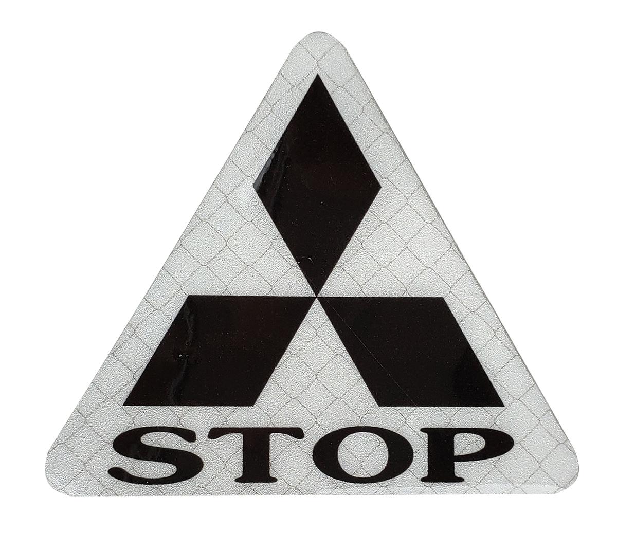 1 miếng Sticker Phản quang STOP tam giác