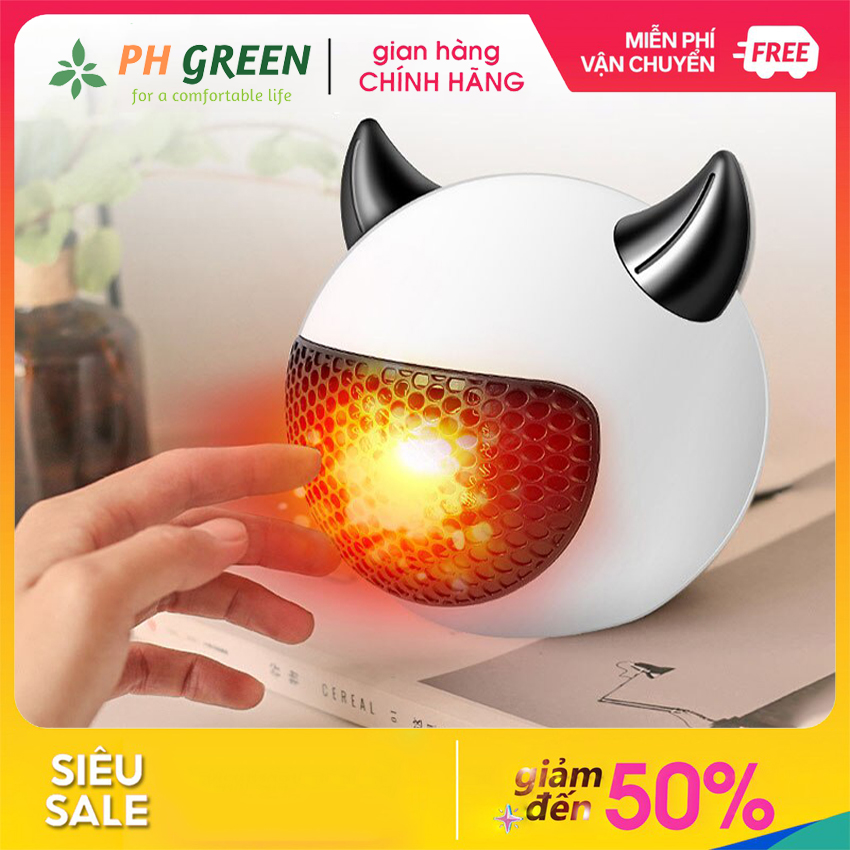 Máy Sưởi Mini Để Bàn Hình Thú Công Suất 500W PH - Máy Sưởi Giữ Ấm Mùa Đông, An Toàn Khi Sử Dụng