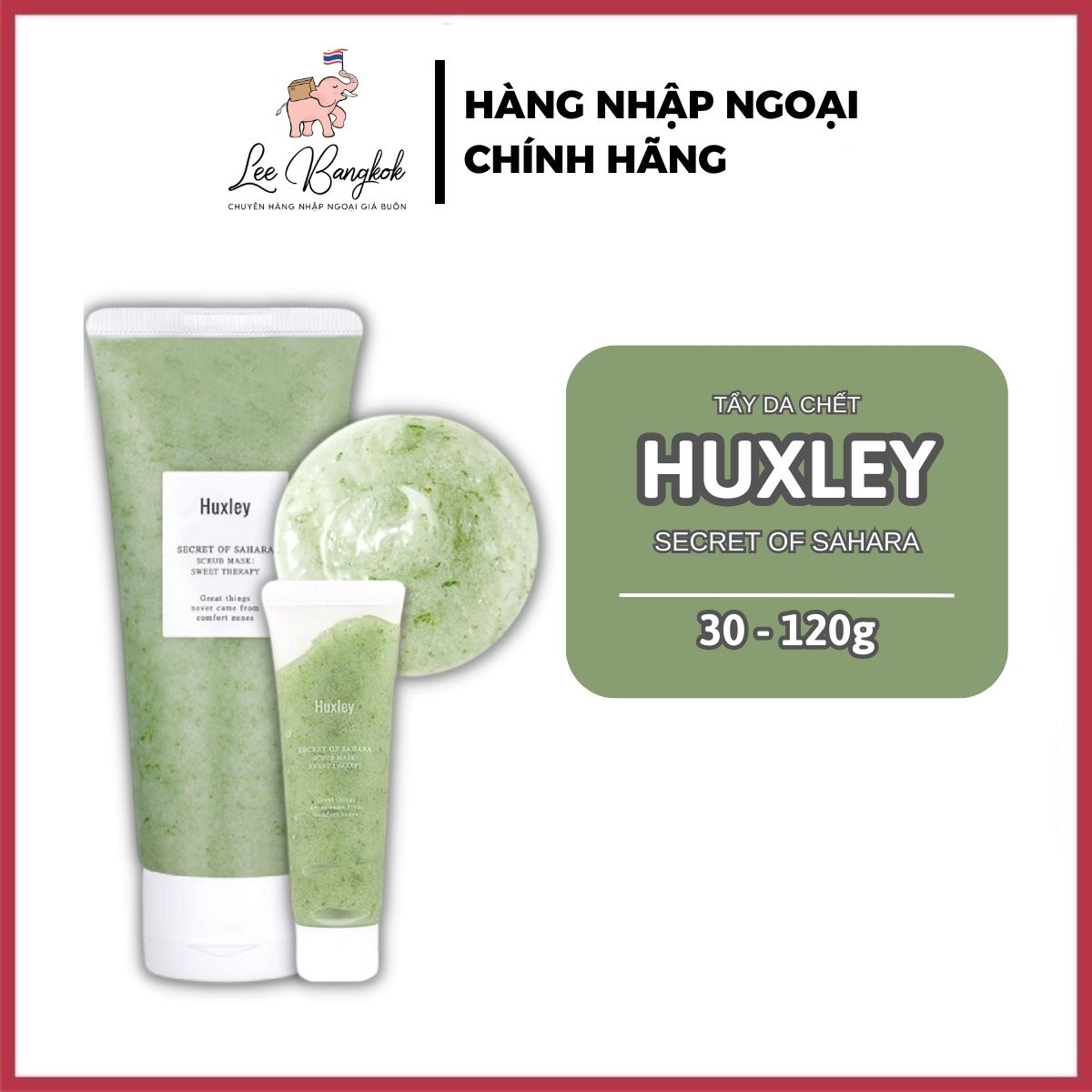 Tẩy tế bào chết huxley dạng hạt xanh mini 30gr - mặt nạ tẩy da chết huxley scrub mask sweet therapy xanh mini