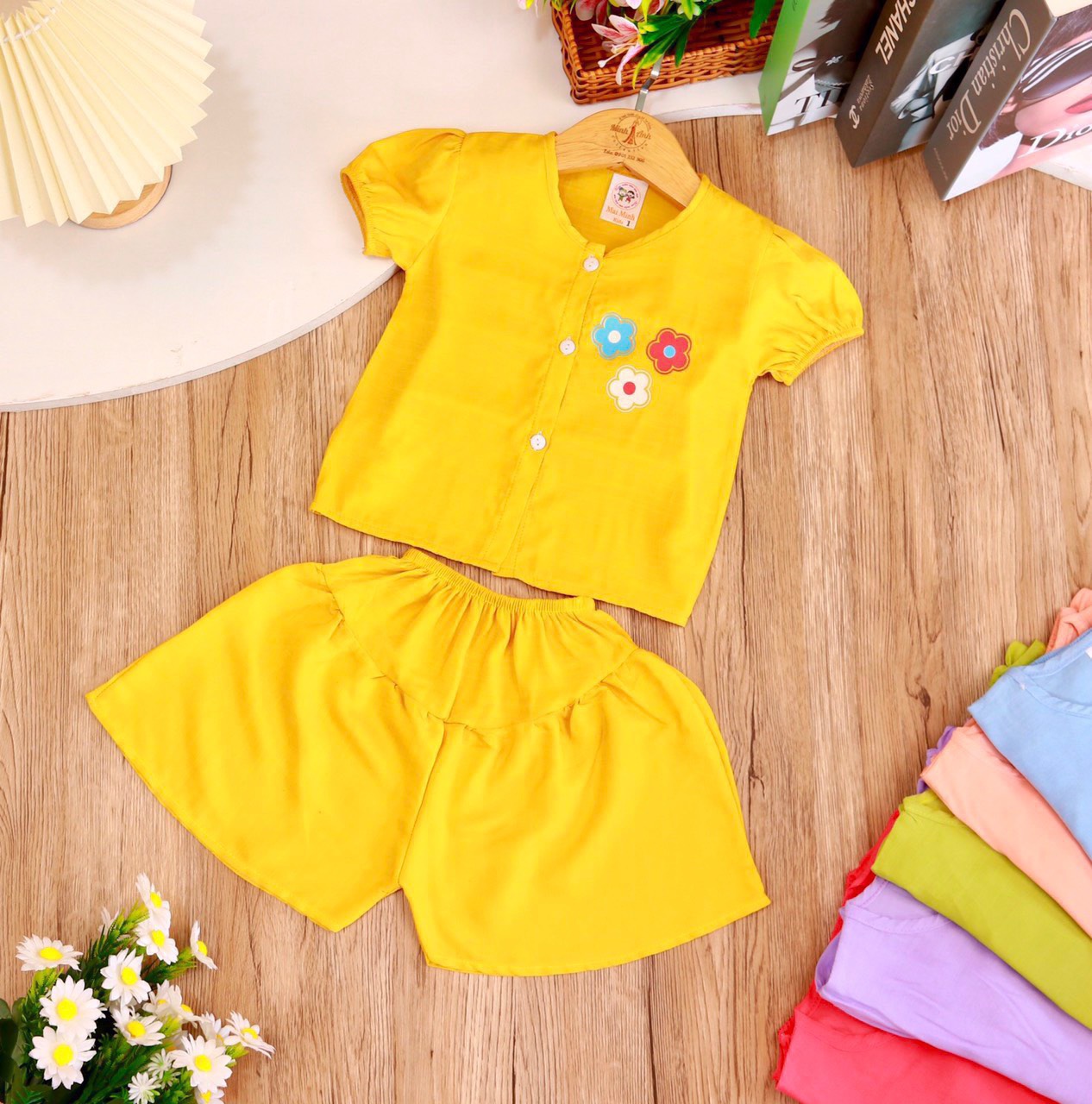 Bộ đũi tơ tay phồng bé