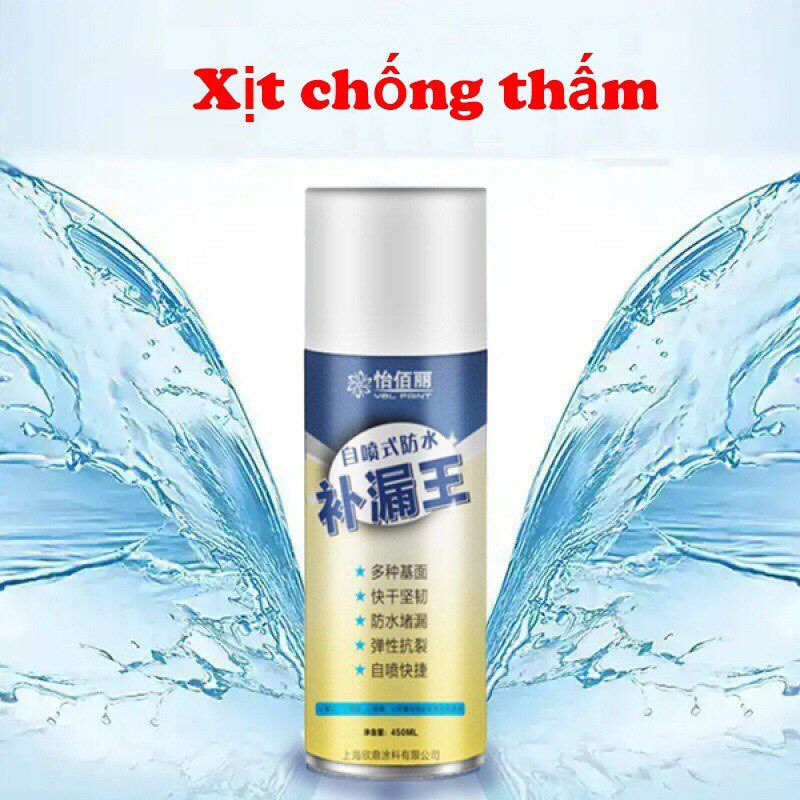 [Hàng Tốt] Bình sơn xịt chống thấm đa năng - Bình xịt chống dột, Chai xịt - Lọ xịt chống thấm dột nhà dung tích 450ml