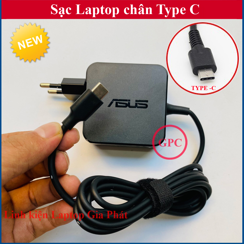 Sạc laptop chân usb type c 20v - 3.25a cho laptop lenovo / asus / dell
