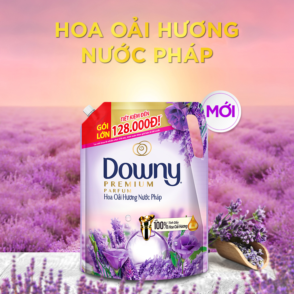 Nước xả vải downy hương hoa oải hương túi 1.35l/2.2l/3l