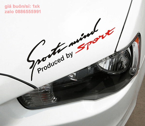 Tem sport mind, decal sport mind, tem ô tô, Bán buôn sỉ, giá xưởng