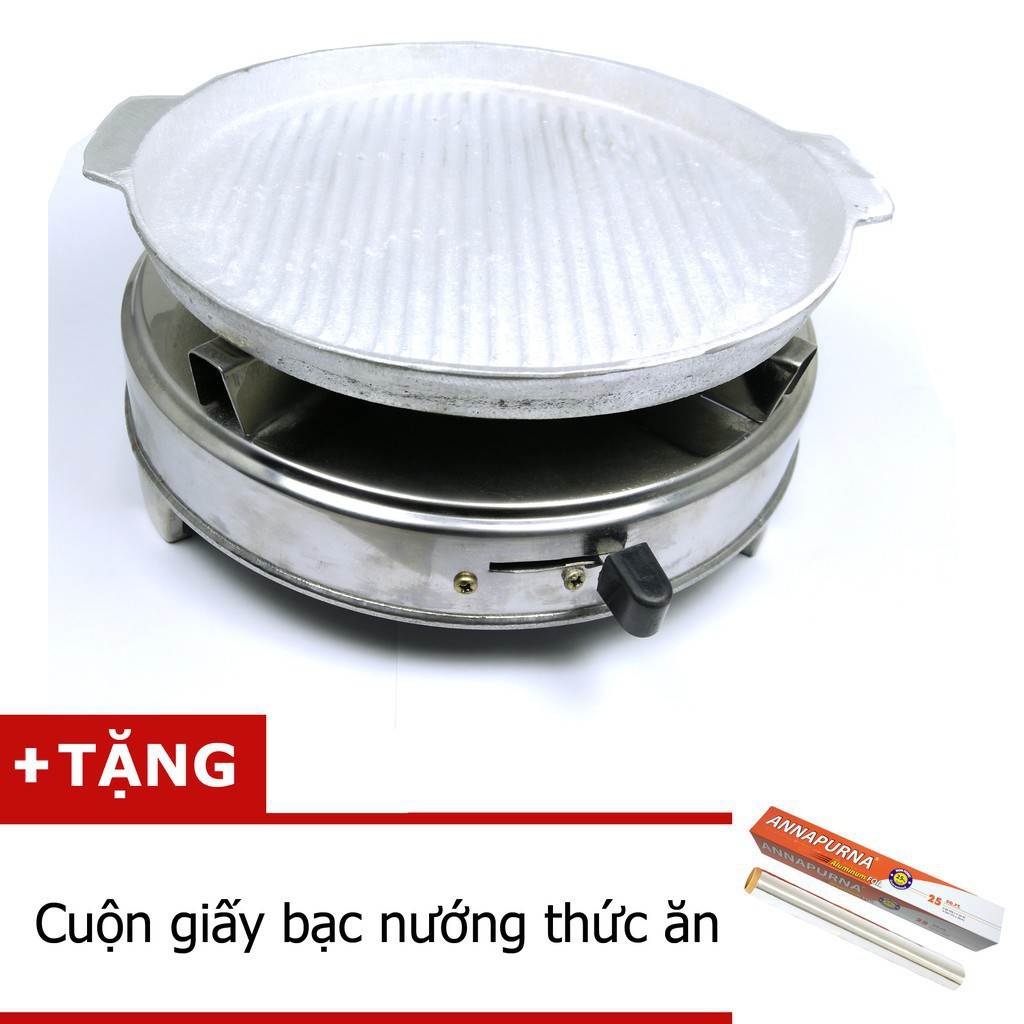 Bếp cồn, chảo gang nướng cồn tặng giấy bạc