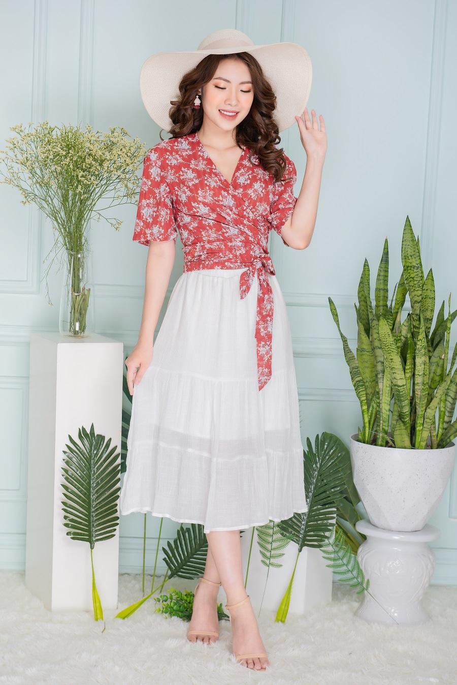 Chân váy đũi xinh lung linh- GBeauty