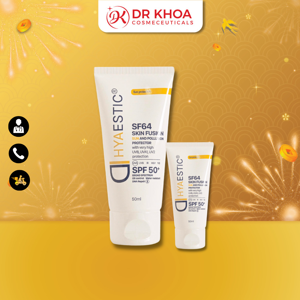 Kem chống nắng hyaestic skin fusion sun and pollution sf64 spf50+ 10ml - 50ml