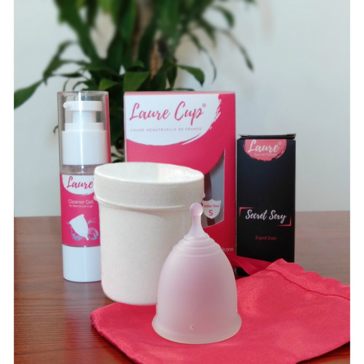 [COMBO] Cốc Nguyệt San Laure Cup Mềm Mịn Pháp Tặng Cốc Tiệt Trùng, Gel rửa Cốc, Nước Hoa Vùng Kín Laure [Laure Beauty]