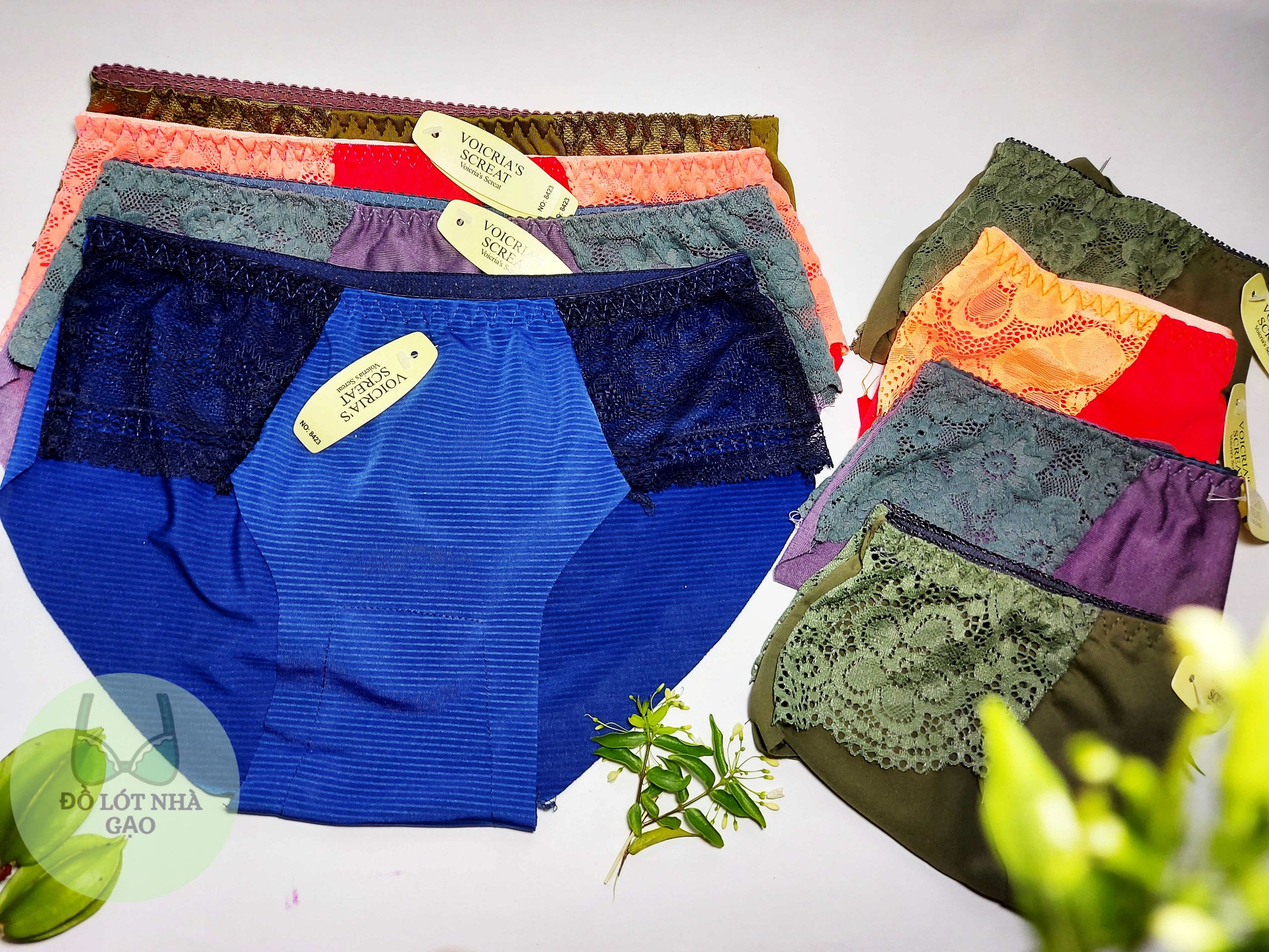 Combo 10 quần lót ren thun lạnh mềm mịn thoáng mát cao cấp freesize nhiều màu