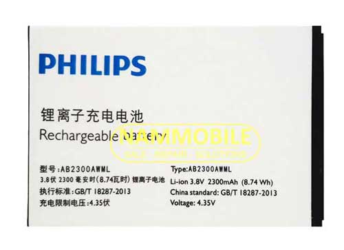 Freeship pin philips s358 ab2300awml 2300mah zin