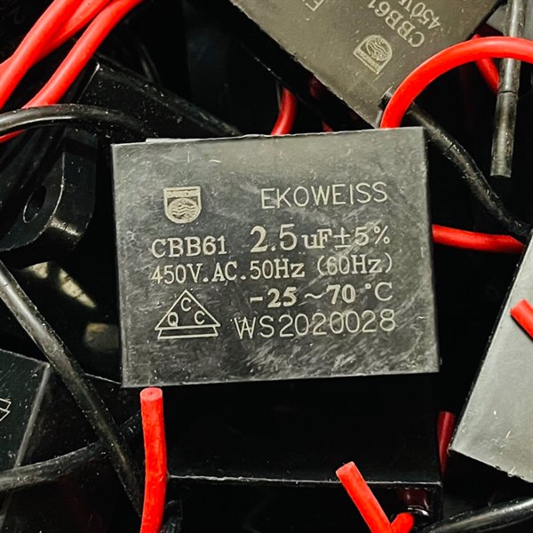 Tụ quạt dây cbb61 2.5uf 2.5 450vac