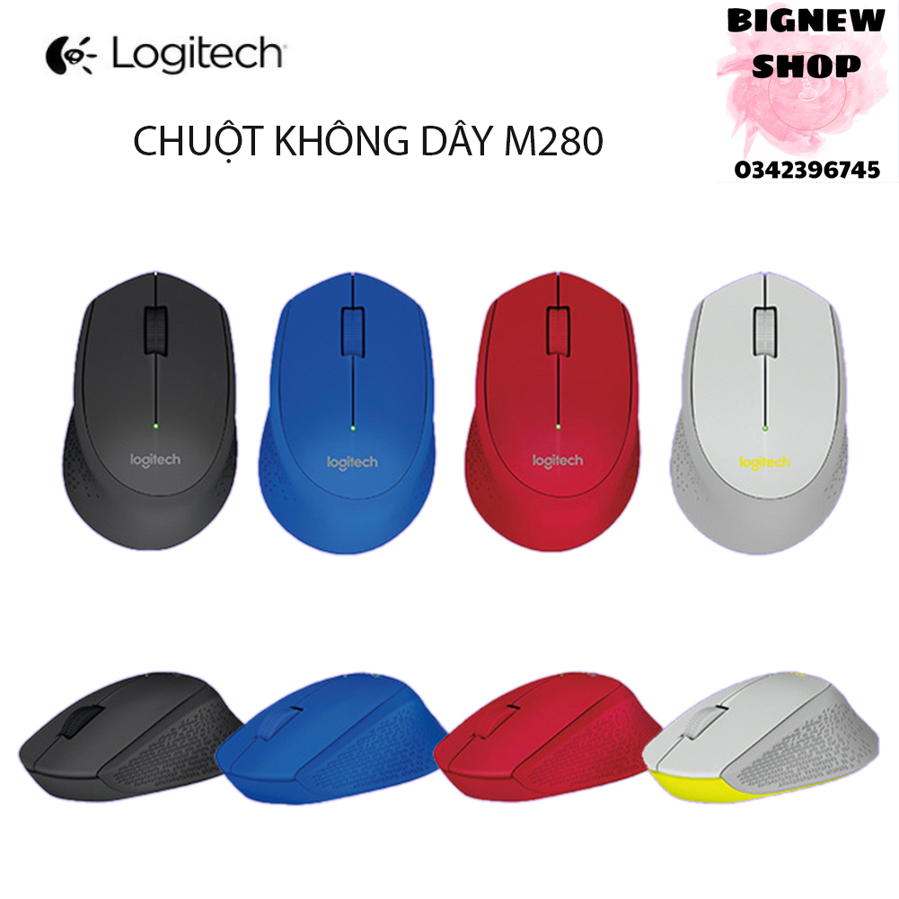 Chuột không dây logitech m280 silent giảm tiếng ồn tặng pin và lót chuột