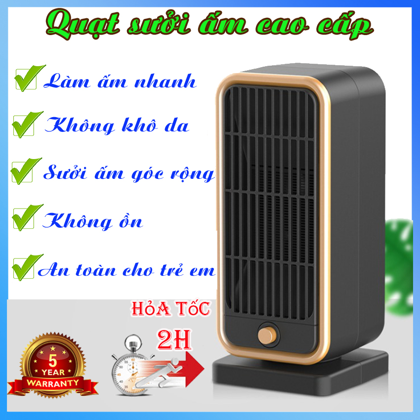 Quạt sưởi ấm mini cầm tay để bàn 2 chiều chống lật, công suất 500W tiết kiệm điện, làm nóng nhanh trong 3 giây an toàn với trẻ em, không hại da - Máy sưởi mini, máy sưởi ấm mùa đông, máy sưởi điện mini cho gia đình bạn