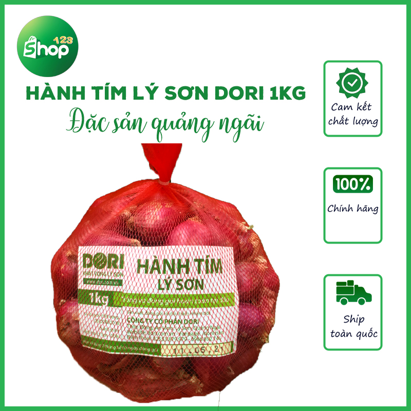 Hành tím lý sơn dori - túi lưới 500g - trồng tại đảo lý sơn - cam kết đúng xuất xứ
