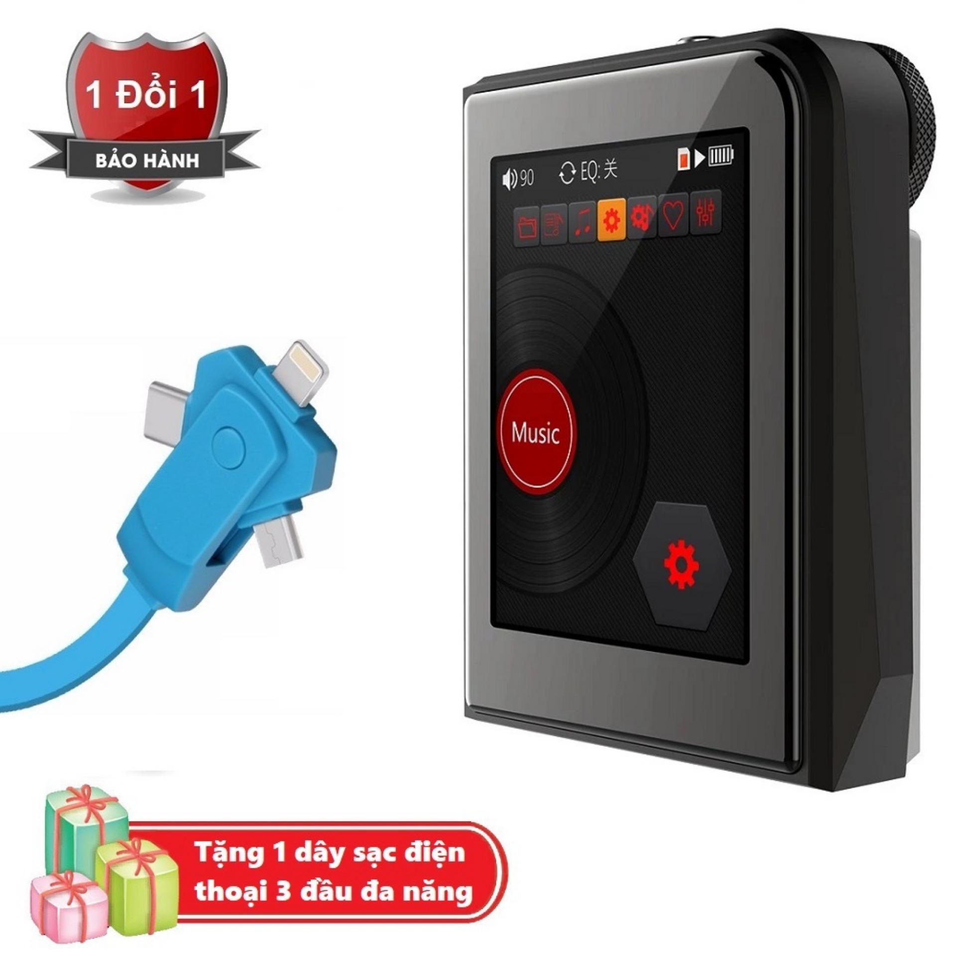 Máy nghe nhạc MP3 Lossless cao cấp Ruizu A50 - Hifi Music Player Ruizu A50 Tặng kèm Dây sạc điện thoại 3 đầu đa năng
