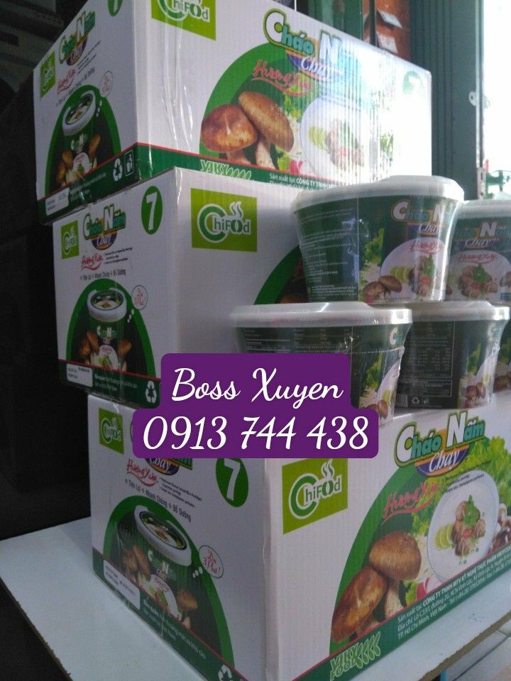CHÁO NẤM CHAY ĂN LIỀN CHIFOD HƯƠNG XƯA VỊ NẤM 1 Thùng 12 chén (40g)