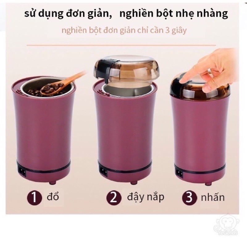 Máy Nghiền Bột Ngũ Cốc Đa Năng,Máy Xay Gia Vị, Máy Xay, Máy xay Nghiền Bột Ngũ Cốc khô mini, Máy Xay Mini Cầm Tay hàng cao cấp Xay Caffe, Ngũ Cốc, Bột, Gia Vị với chức năng xay nhanh, tiết kiệm điện năng .BẢO HÀNH 12 THÁNG