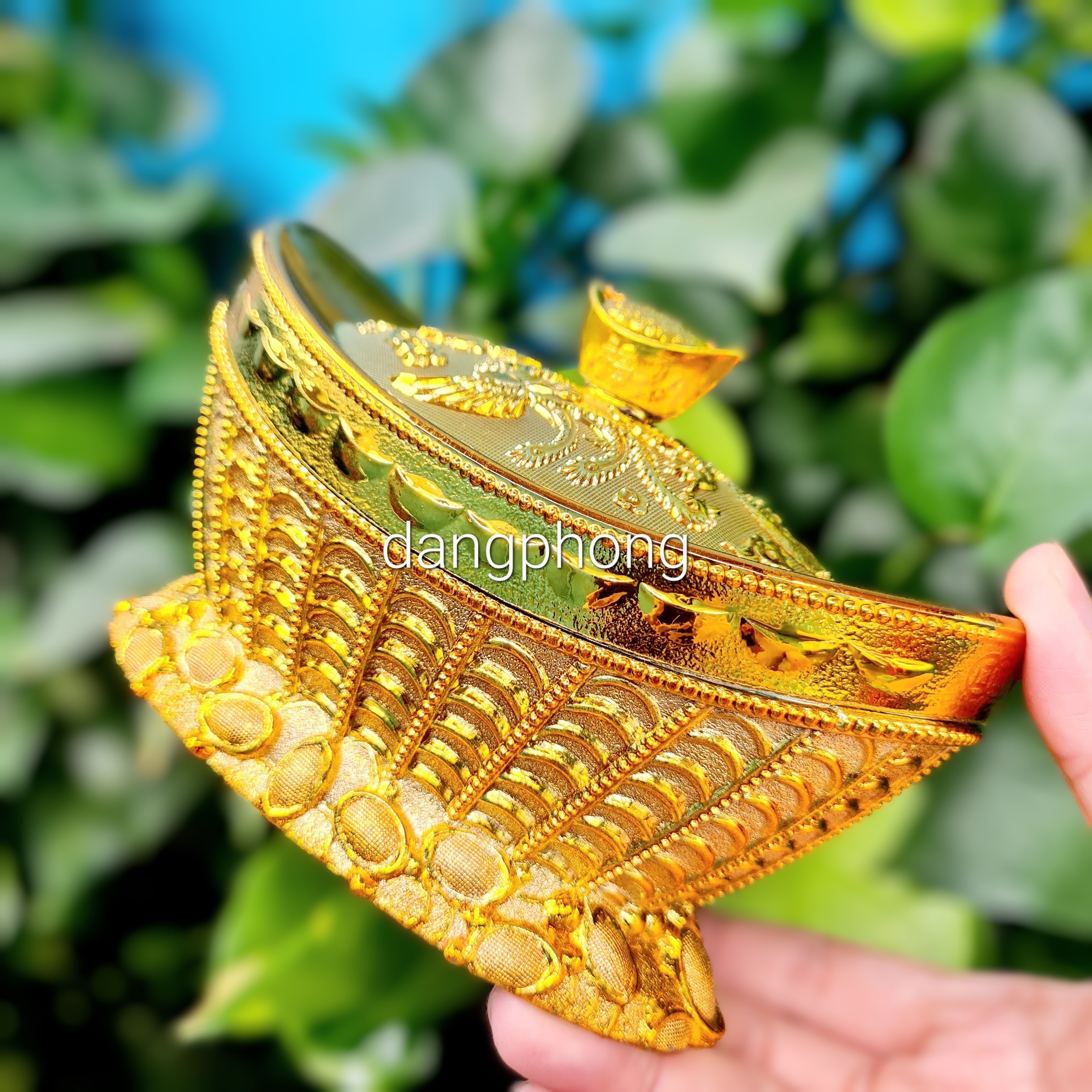 Thỏi vàng tứ linh Long Lân Quy Phụng size 15,18cm làm cây cành vàng lá ngọc, trưng bàn Thần Tài