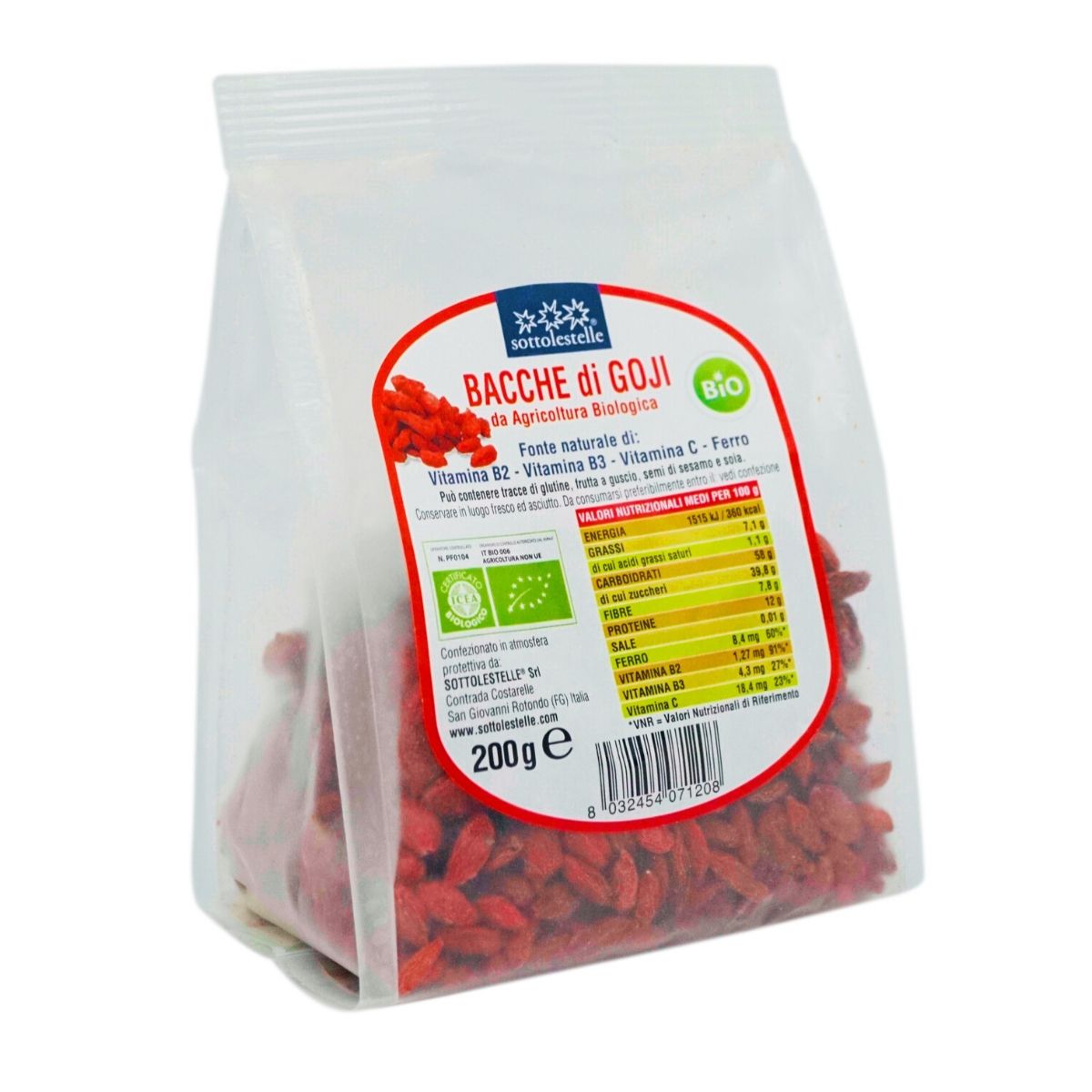 Sottolestelle Organic Goji Berries 200g