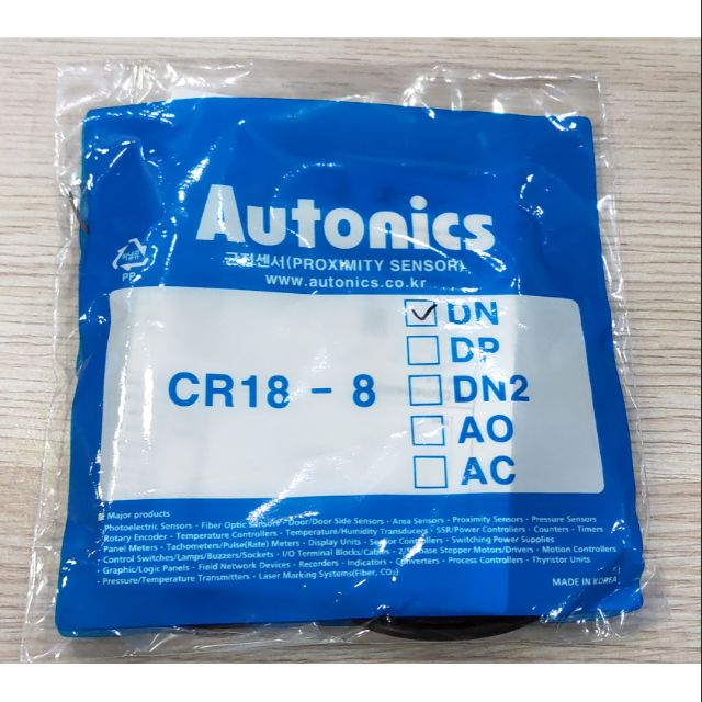 Cảm biến tiệm cận điện dung autonics cr18-8dn phi 18, phát hiện 8mm, nguồn cấp 100-240vac, thường mở - hàng chính hãng