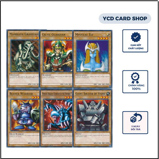 [YCD Shop] Thẻ bài yugioh Chính hãng set 6 lá bài của Yugi - Common